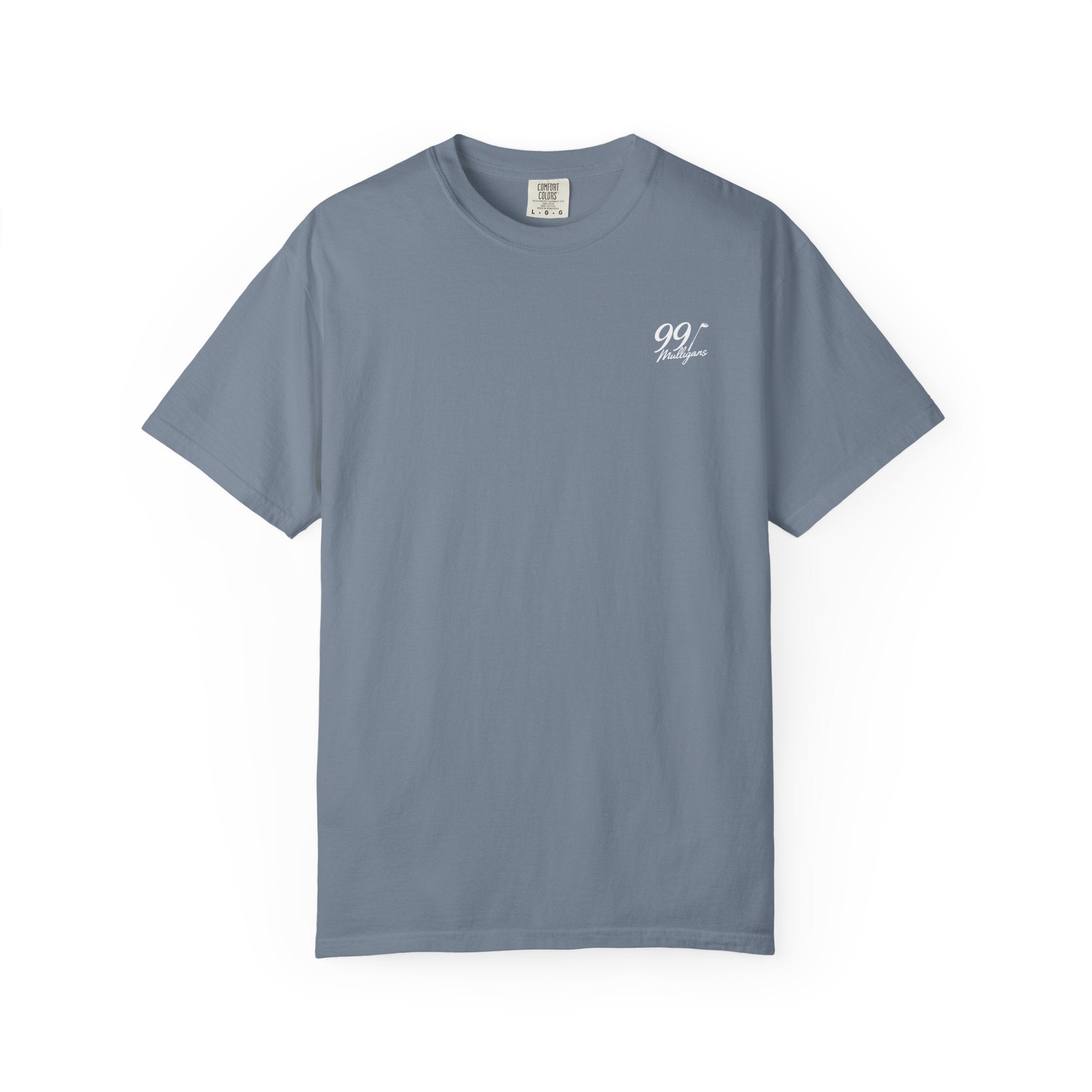99 Mulligans T-Shirt — Vintage Crest Logo Tee