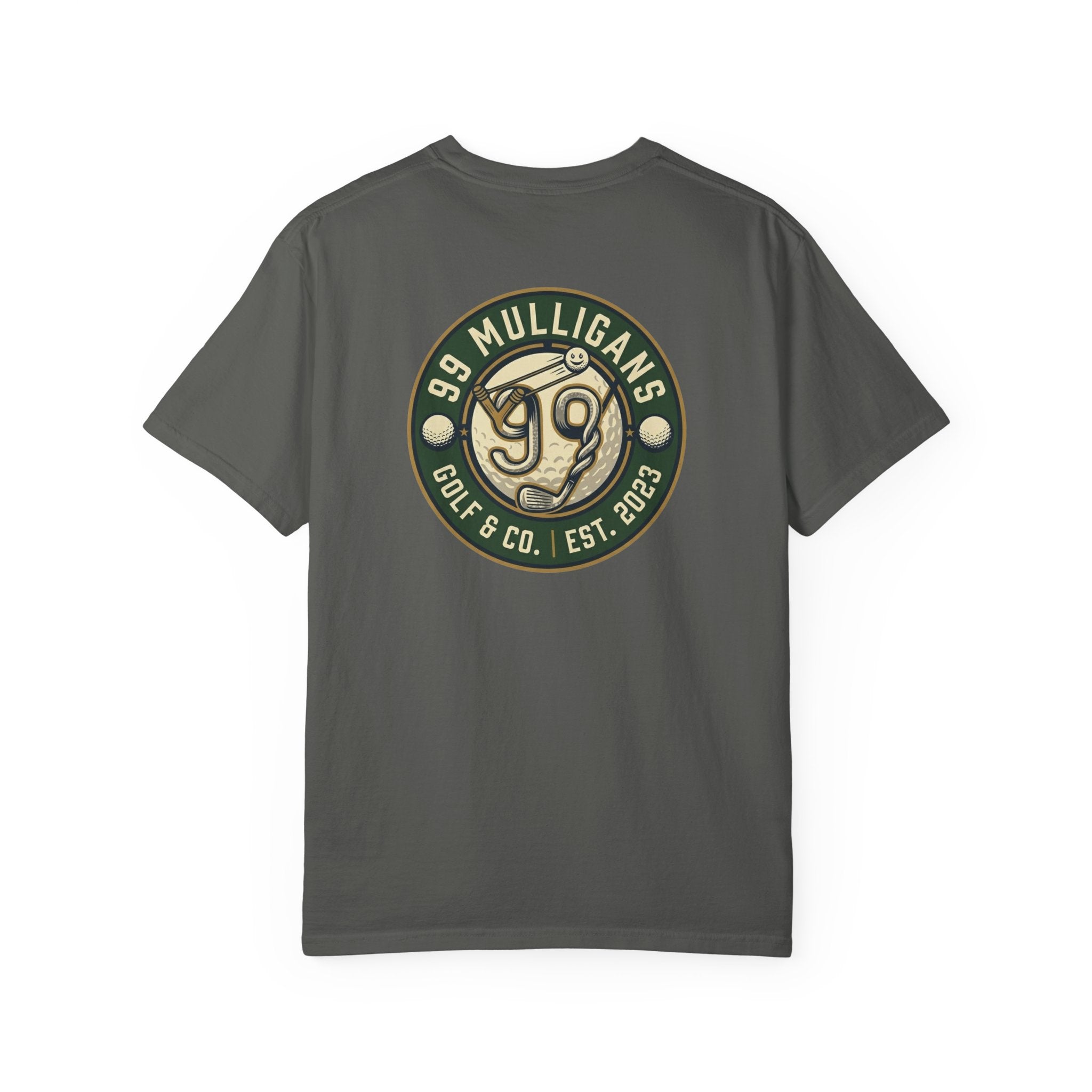 99 Mulligans T-Shirt — Vintage Crest Logo Tee