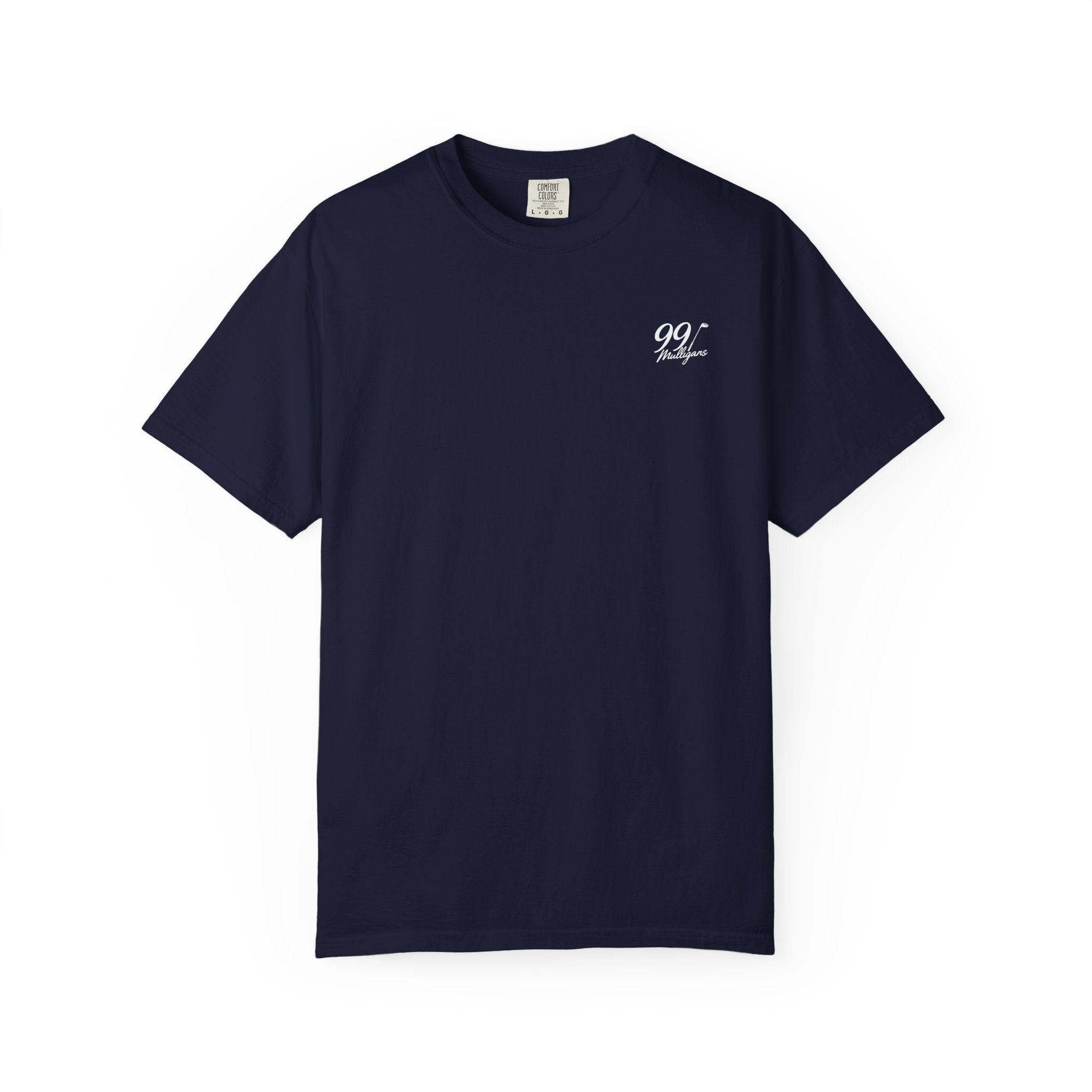 99 Mulligans T-Shirt — Vintage Crest Logo Tee