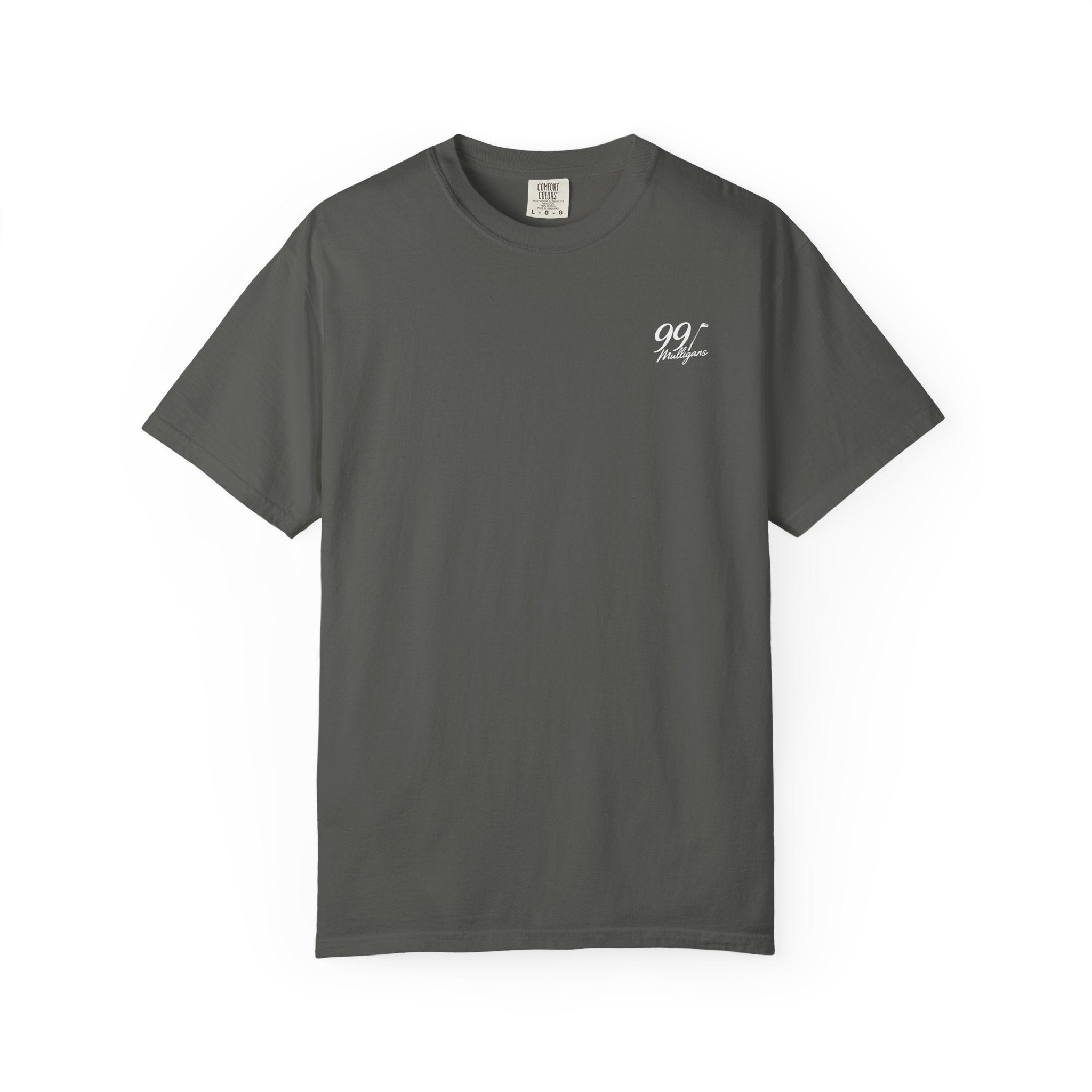 99 Mulligans T-Shirt — Vintage Crest Logo Tee