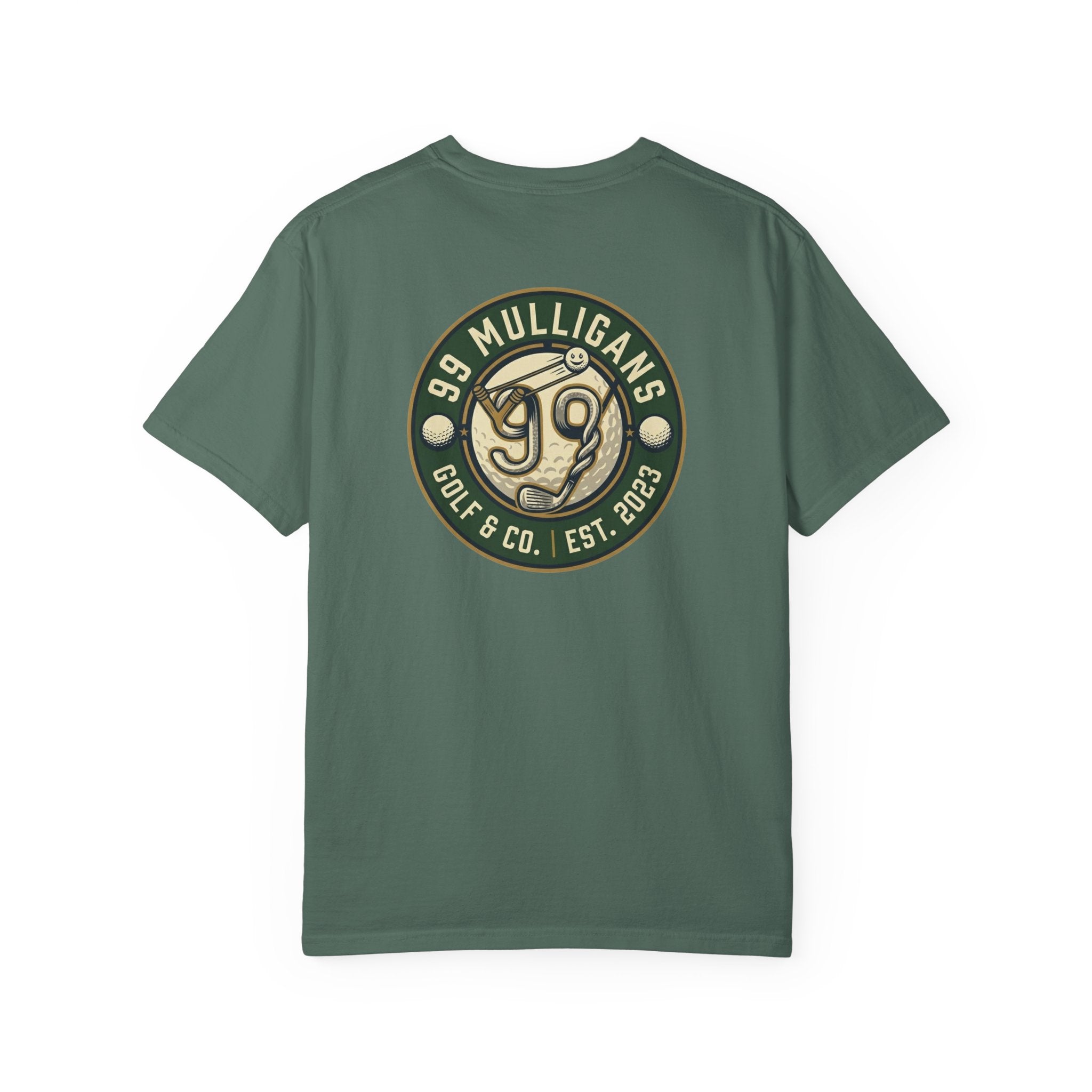 99 Mulligans T-Shirt — Vintage Crest Logo Tee