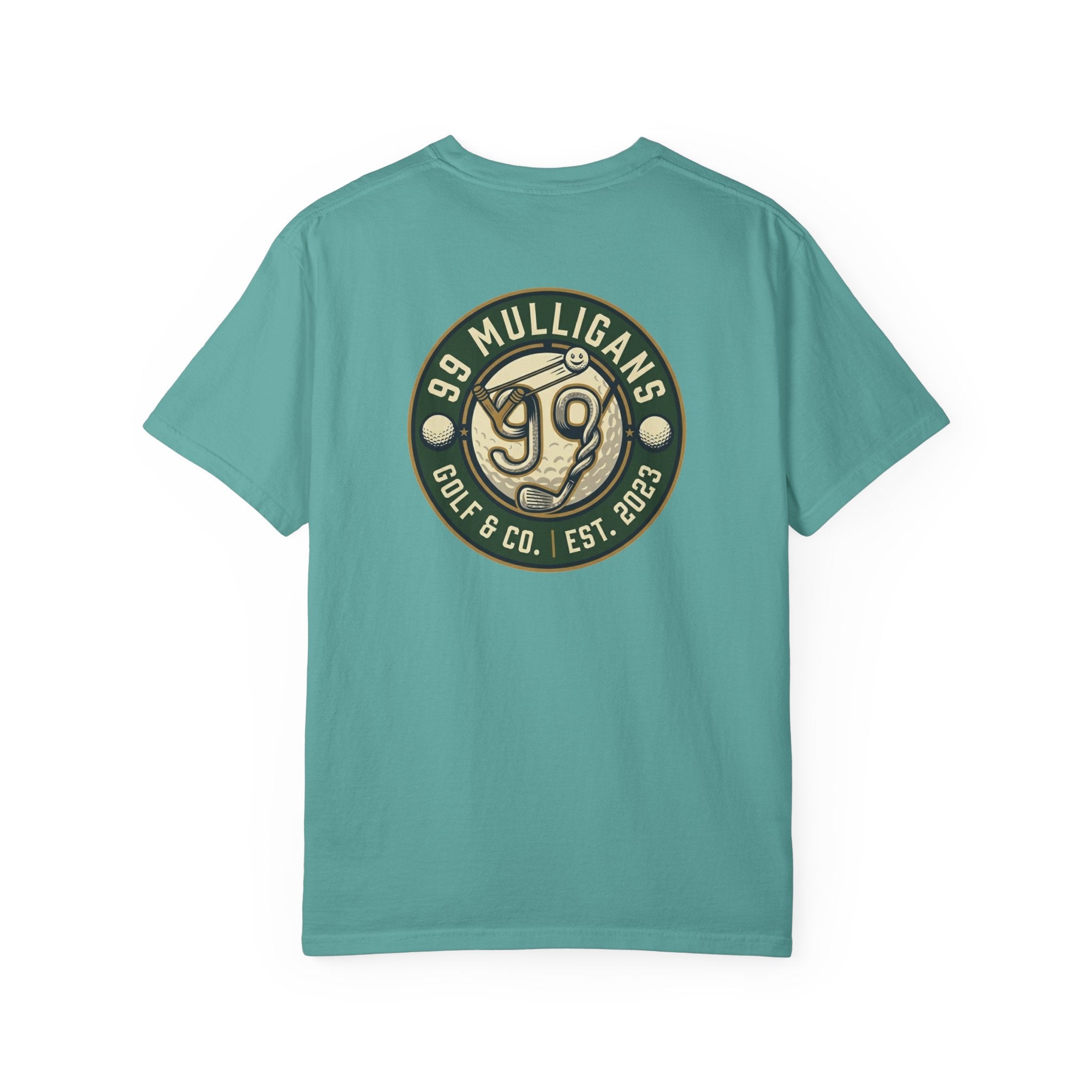99 Mulligans T-Shirt — Vintage Crest Logo Tee