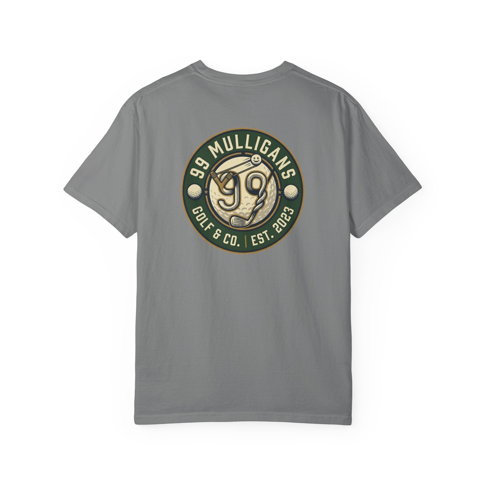99 Mulligans T-Shirt — Vintage Crest Logo Tee
